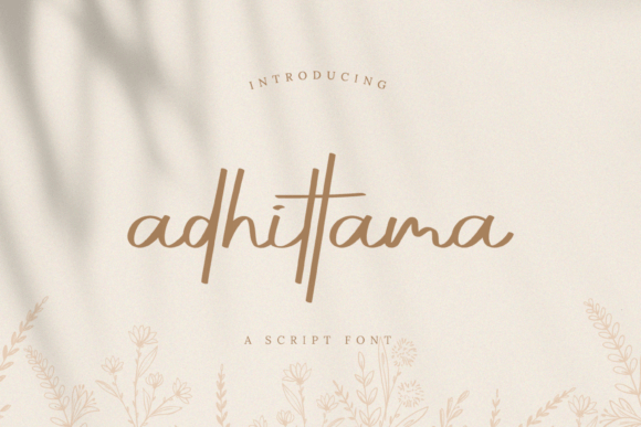 Adhittama: The Script Font for Artistic & Elegant Designs