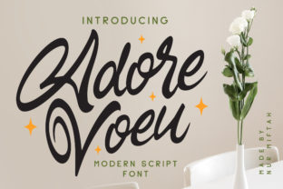 Adore Voeu: A Script Font with Unmistakable Confidence