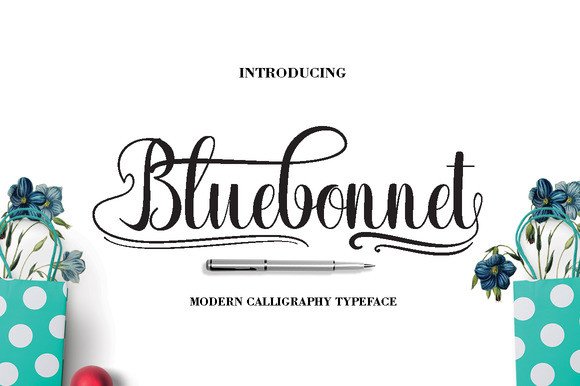 Bluebonnet: The Decorative Script for Unforgettable Designs