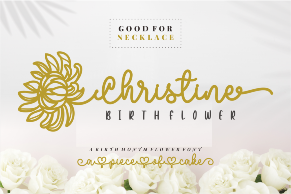 Christine Birth Flower Duo: Vintage Elegance for Modern Creators