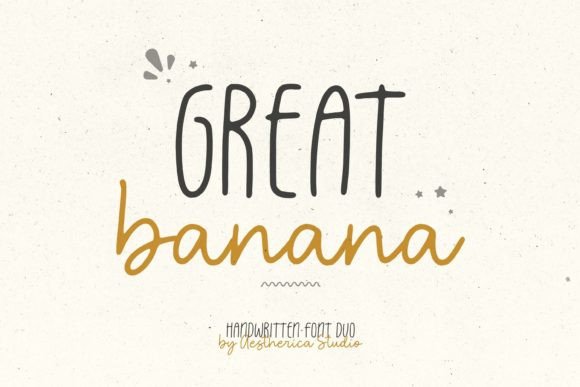 Great Banana: A Fresh Font Duo for Modern Handwritten Style